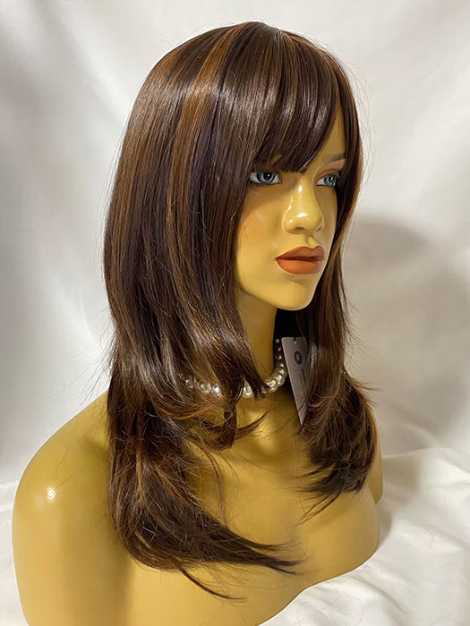 Side Fringe Layered Cut Synthetic Straight Wigs 16 Inches(Buy 1 Get 1 Free)