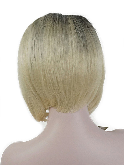 Short Bob Wig Ombre Rooted Synthetic Wigs( Lace Part )