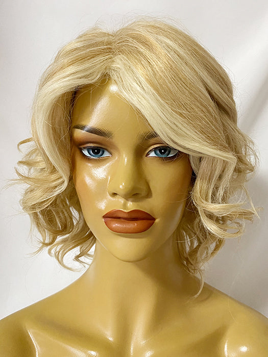 Blonde Chin Length Curly Synthetic Wigs