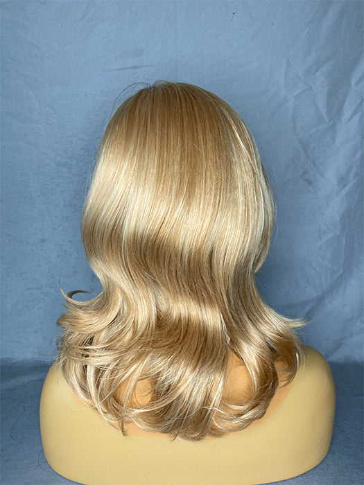 Middle Length Curly Wavy Blonde Synthetic Wigs