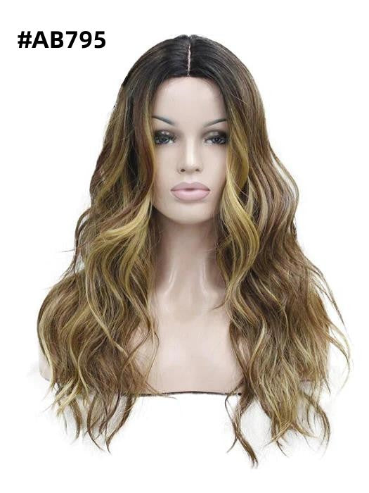Long Tone Ombre Wavy Synthetic Lace Front Wigs