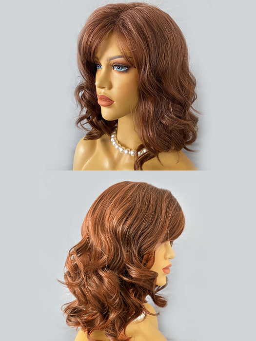 Sexy Lob Curly Layer Shoulder Length Synthetic Hair Wigs 16 Inches