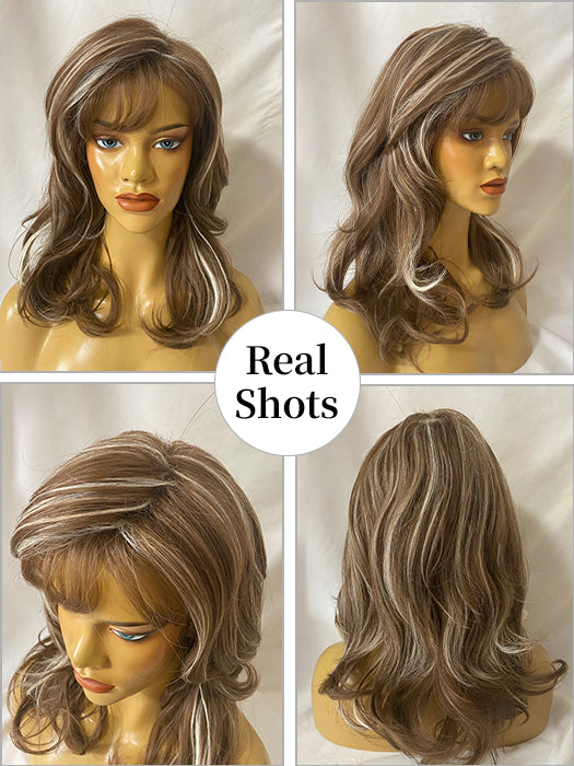 Medium Length Curly Synthetic Wig Natural Wigs