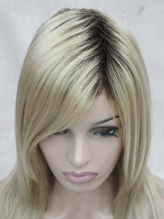 Silky Long Layered Straight Synthetic Wigs With Roots