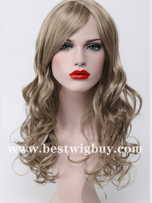 Approachable Cute Polished Long Curly Blonde Synthetic Wigs 20 Inches(Buy 1 Get 1 Free)