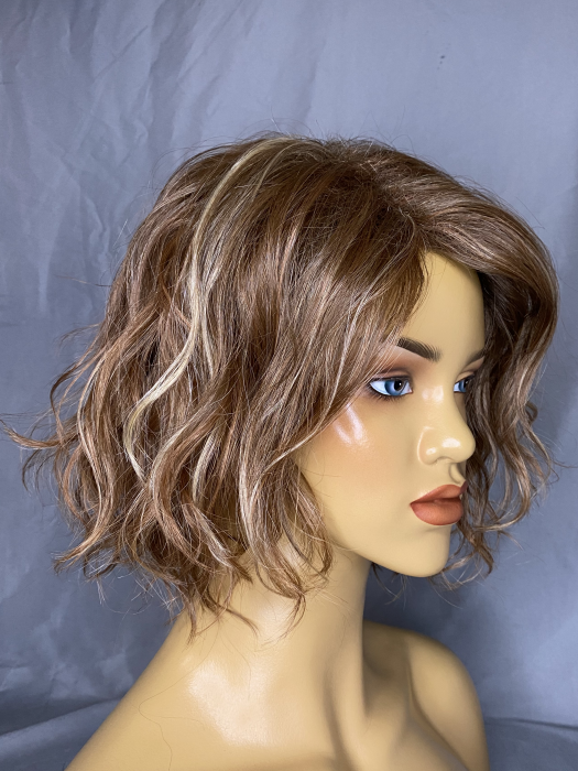 Gorgeous Brown Shoulder Length 11.5''Layered  Bob Synthetic Wigs With Bangs