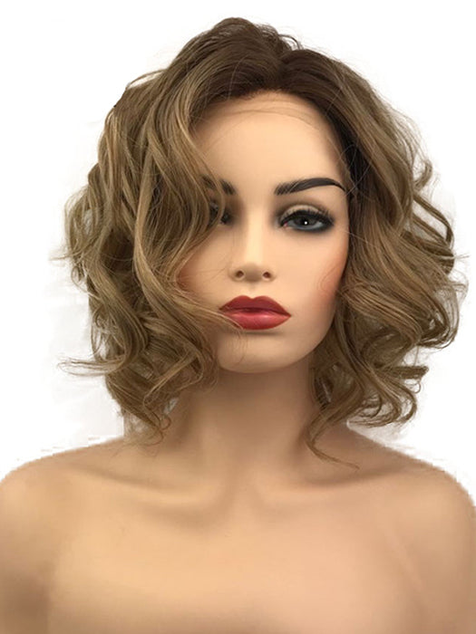 Deluxe Short Length (12 Inch) Wavy Layered Lace Front Synthetic Wigs(Buy 1 Get 1 Free)