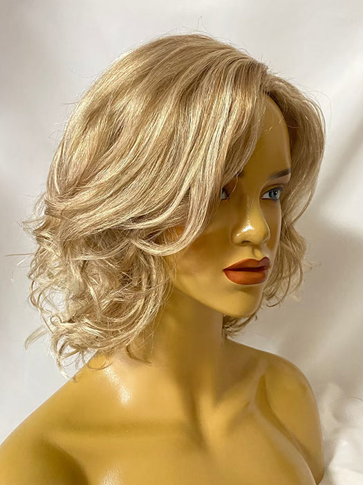 Charming Middle Length  Blonde Curly Synthetic Wigs