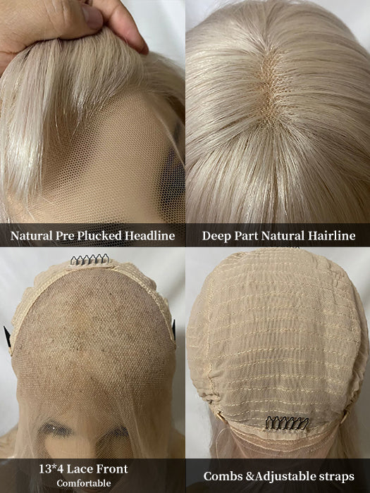 Blonde Long Wavy  Carrie Underwood Human Hair Wigs With Bangs