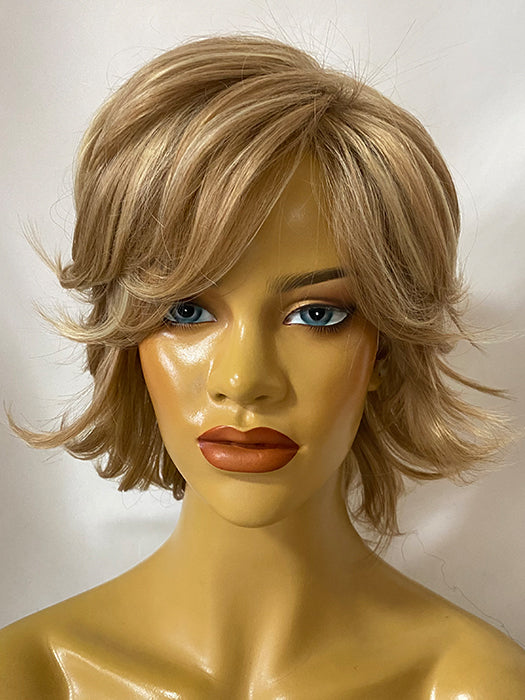 Fluffy Medium Wavy Synthetic Wigs (12 Inches）