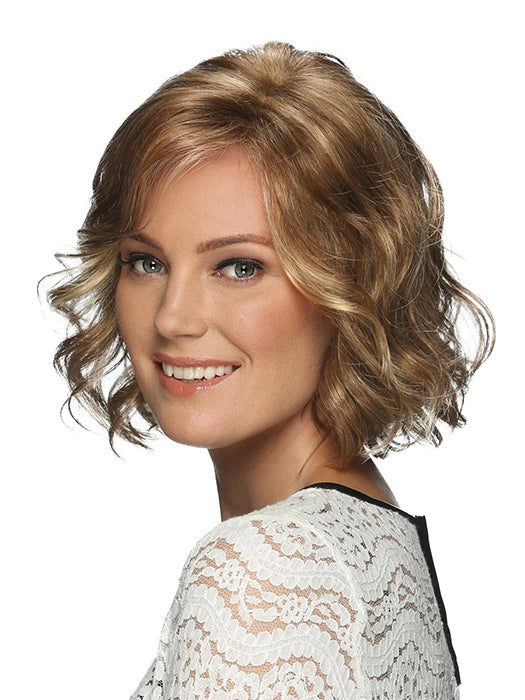 Short Curly Honey Brown Lace Front Synthetic Wigs(Buy 1 Get 1 Free)